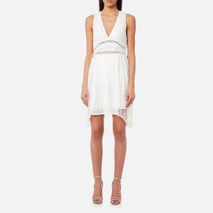 FOXIEDOX Babette white lace inset party dress